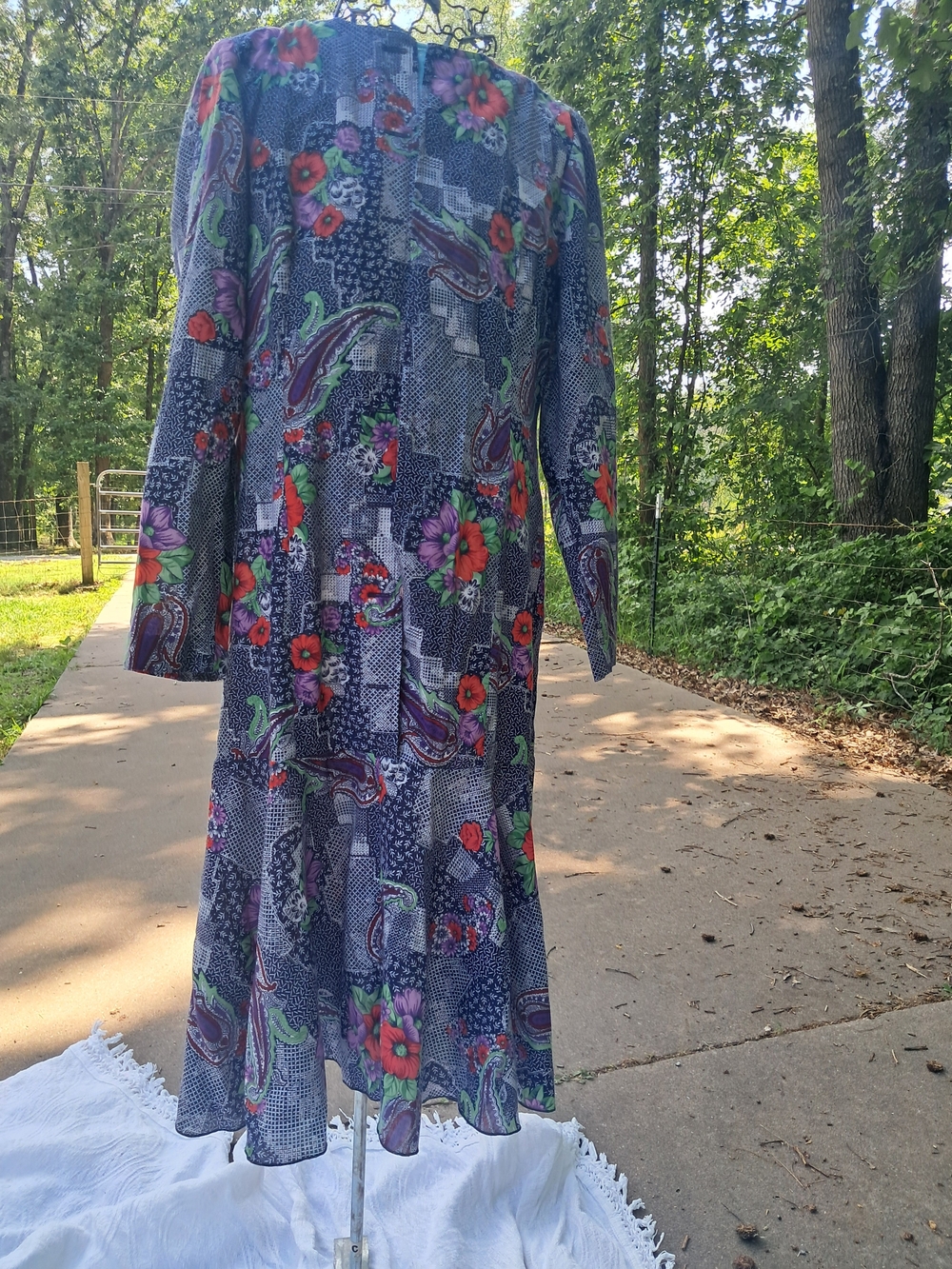 70s Does 20s Handmade Drop Waist Dress *read